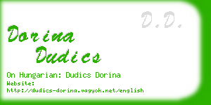 dorina dudics business card